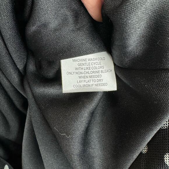 Love X Design One Shoulder Bodycon Midi Dress Black White Polka Dot Size Medium - Picture 8 of 8